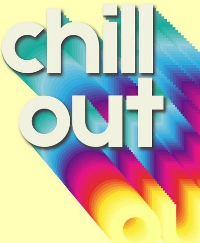 Photocircle Poster / Leinwandbild - Chill out - neon rainbow