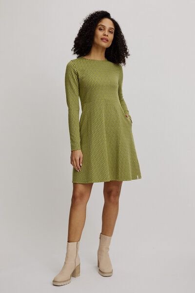 TRANQUILLO Gestricktes Swing-Kleid im Retro-Look (W25E140)