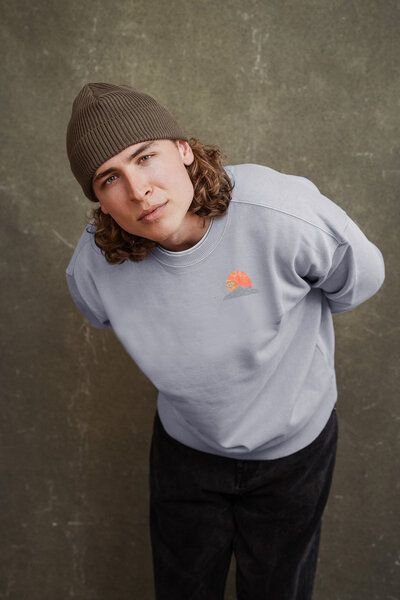 Kultgut Artdesign- Oversize- Vintagelook Pulloversweater / Washed