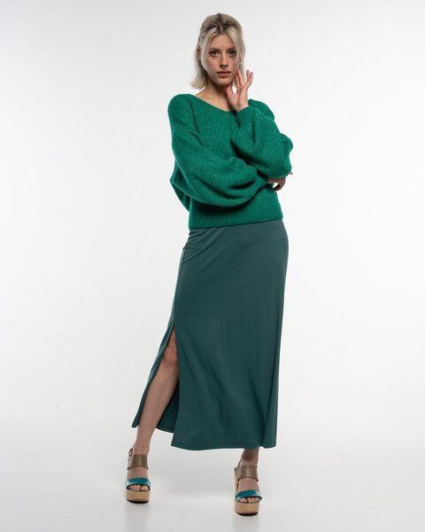 Alma & Lovis Eleganter Midi-Rock aus fließendem EcoVero | Pique Rock