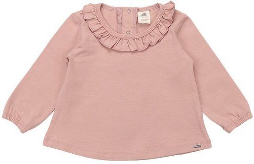 Walkiddy Cat Pink Bio-Baumwolle Ruffle Bluse - GOTS Zertifiziert, Hypoallergen, Nachhaltige Faire Produktion