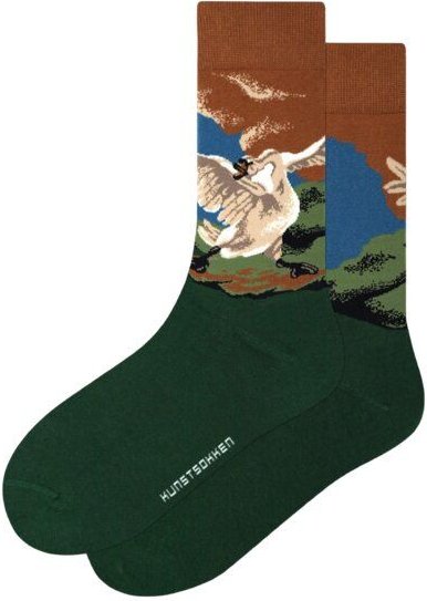 KUNSTSOKKEN Kunst Socken - Nahtlose Bunte Socken aus Bio-Baumwolle Mix - Witzige Socken Lustige Socken Verrückte Socken