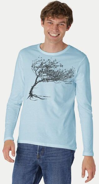Peaces.bio - handbedruckte Biomode Bio-Herren-Langarmshirt "Windy Tree"