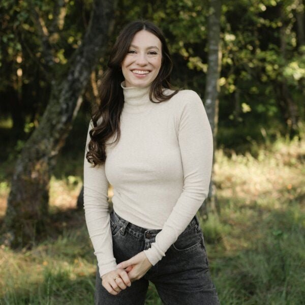 NORDLICHT Geripptes Rollkragenshirt Dana