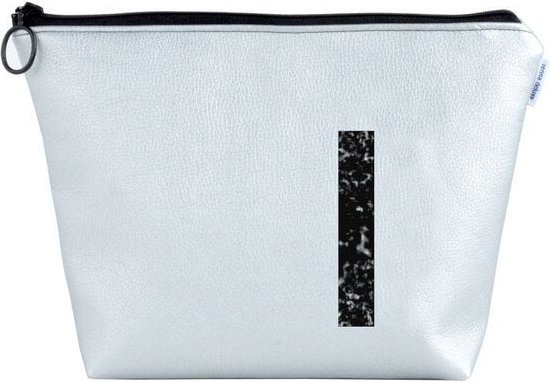 renna deluxe Kulturtasche und Kosmetiktasche personalisiert mit Monogramm SILBER