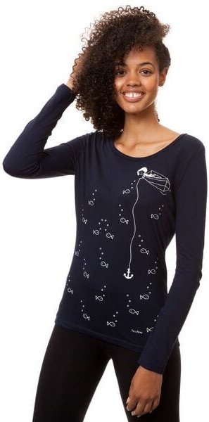 FellHerz Damen Longsleeve Ankermädl Bio Fair