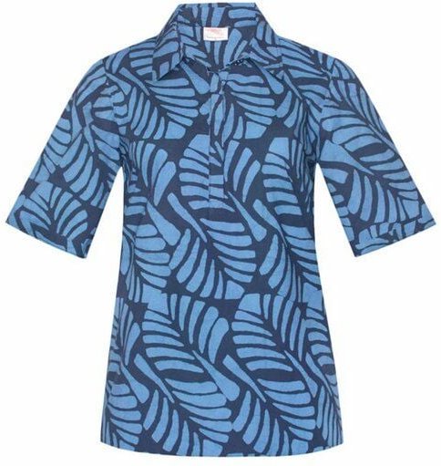 Global Mamas Bio Bluse - TEMA - Deco Leaf Spruce