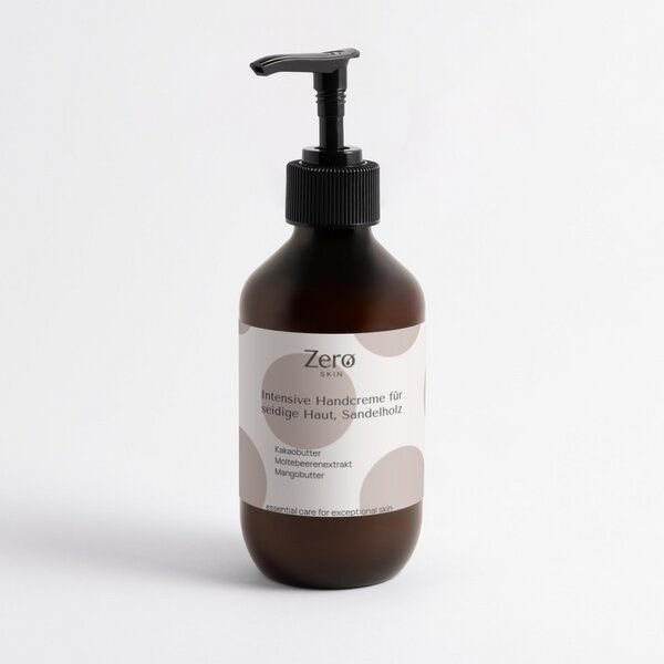 Zero Skin Intensive Handcreme für seidige Haut, Sandelholz - 270 ml - schnelle Hilfe bei trockenen, strapazierten Händen...