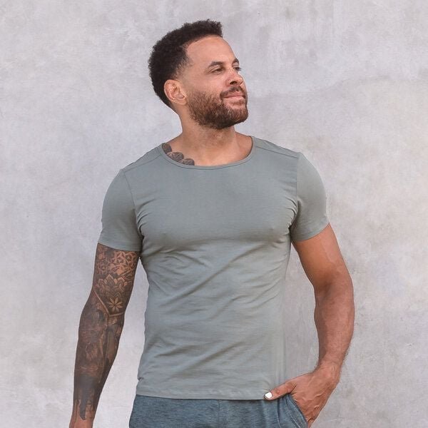 Jaya ROCKY UNI - Männer - körpernahes T-Shirt für Yoga aus Biobaumwolle