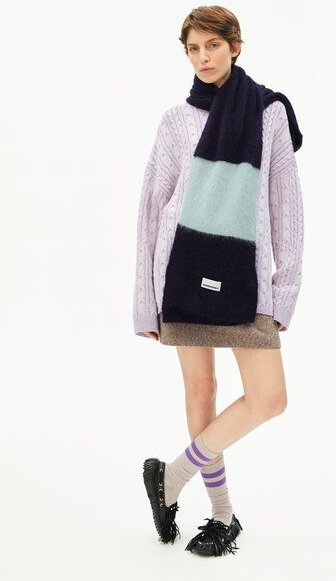 ARMEDANGELS SAABE STRIPED UN-WASTED Unisex Schal aus Alpaca-Woll Mix