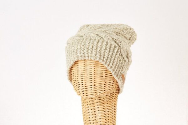 short'n'pietz Schurwollmütze mit waagerechtem Zopfmuster