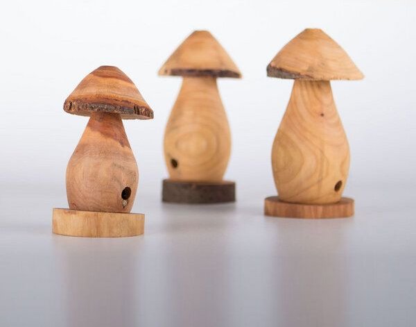 Lajos Varga Räucherpilz aus Kirschbaumholz mit Naturrand