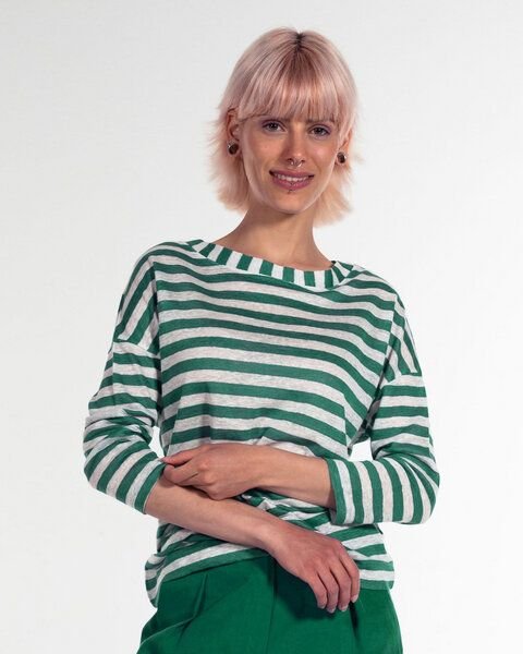 Alma & Lovis Leinenshirt im Regular-Fit aus Leinen | Leinen Ringel Shirt