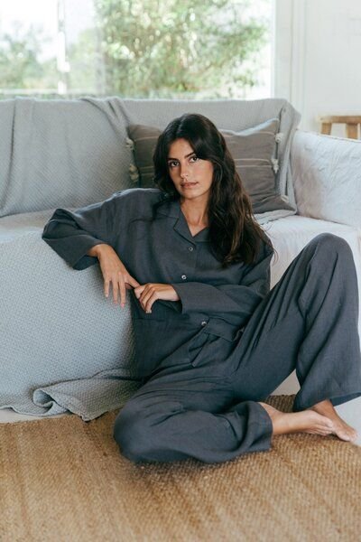AmourLinen Langarm-Pyjama-Set Snooze