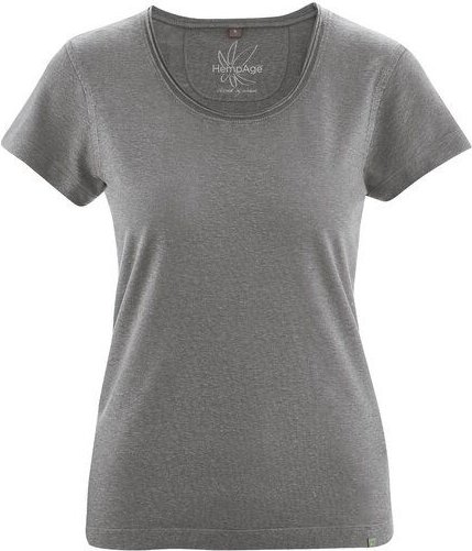 HempAge Damen T-Shirt mit Rollsaum Hanf/Bio-Baumwolle