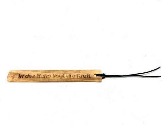 Olivenholz erleben Lesezeichen aus Olivenholz personalisierbar