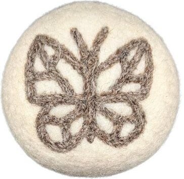 Wooliie Handgefertigter Ball aus 100 % naturbelassener Schurwolle – Butterfly