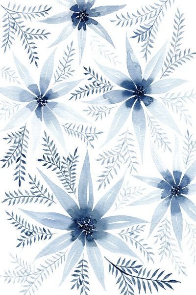 Photocircle Poster / Leinwandbild - Winter Flowers | Watercolour Painting