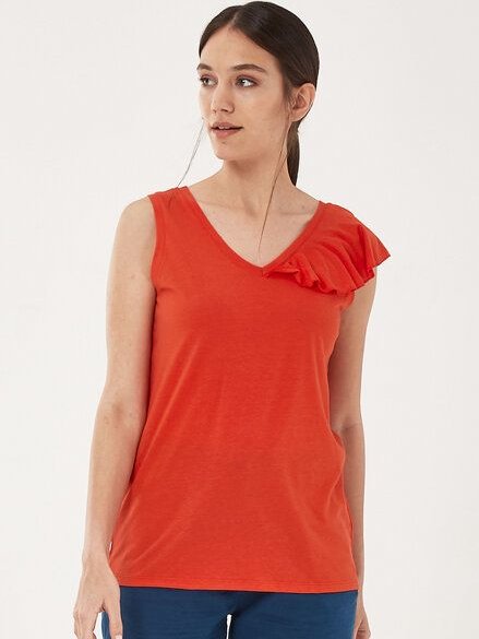 ORGANICATION Top aus Tencel-Bio-Baumwolle Mix