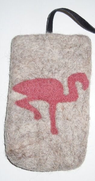 short'n'pietz handgefilzte Handyhülle aus 100% Schafswolle