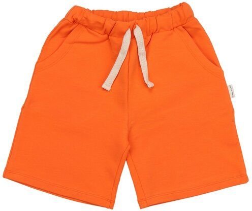Kinder Shorts GOTS-zertifiziert aus Bio-Baumwolle orange mit Kordelbund – Walkiddy