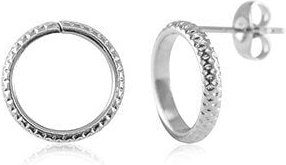 Strukturierte Kreis Ohrringe in 14mm von Elektropulli