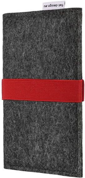 flat design by Mareike Kriesten Handyhülle AVEIRO für Samsung Galaxy A-Serie - VEGANer Filz - anthrazit