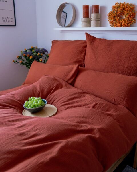 Hutch&Putch Musselin Bettwäsche Set - 100% Bio-Baumwolle - Handmade in Germany