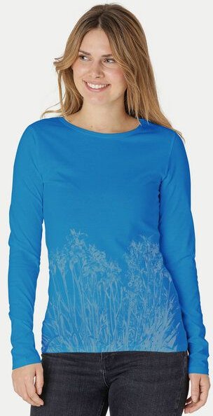 Peaces.bio - handbedruckte Biomode Langarmshirt Damen Mystic Iris