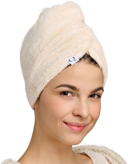Qupro Turban-Handtuch vegane Seide - innen ultraglatt