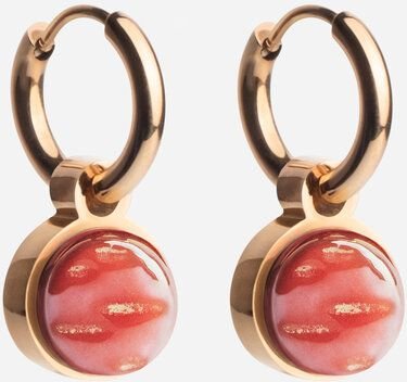 ALEXASCHA Roségold Creolen mit Anhänger | Mix & Match