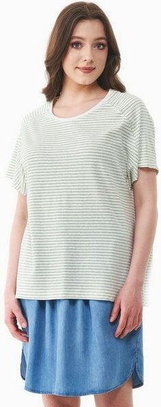 Thumbnail - ORGANICATION Gestreiftes T-Shirt aus Bio-Baumwolle und Leinen