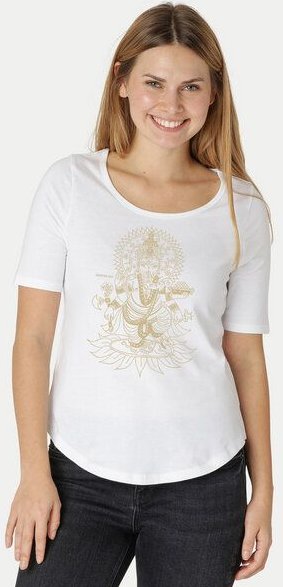 Peaces.bio - handbedruckte Biomode Damen Halbarm-Shirt Ganesha