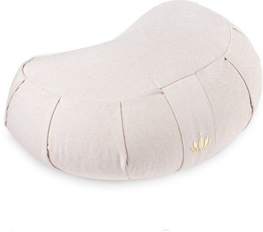 Lotuscrafts Zafu Meditationskissen Halbmond Siddha Sitzhöhe 15cm