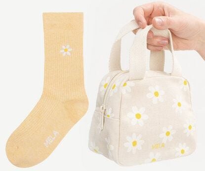 MELA Organizer Tasche klein SHAILA + Daisy Socken Bundle
