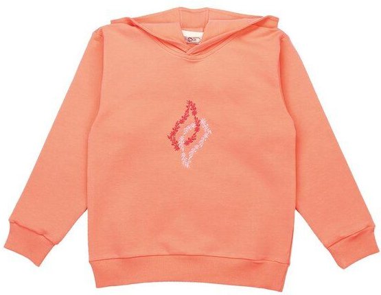 Cotokids Kinder Kapuzenpullover – Koralle mit Paisleymotiv, weich & bequem | von Walkiddy
