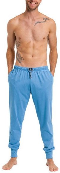 Haasis Bodywear Herren Pyjamahose mit Bündchen, Seitentaschen, Single Jersey, Bio Baumwolle, GOTS