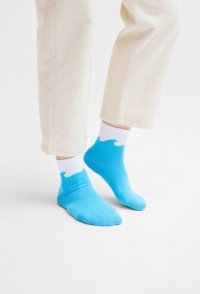 Natural Vibes Waves Socken | Bio GOTS | Quarter Socken | Herren Damen Socken |