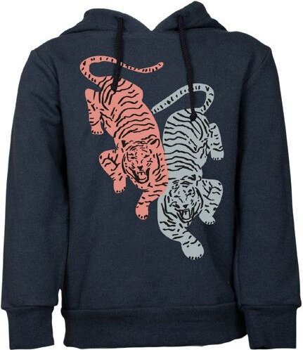 CORA happywear Kinder Sweater aus Bio-Baumwolle "Ivo" | blau mit Druck