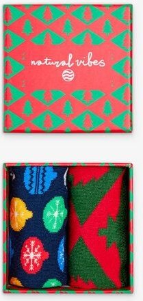 Natural Vibes Christmas Geschenkboxen Socken Edition Bio GOTS | Herren Damen | Weihnachten