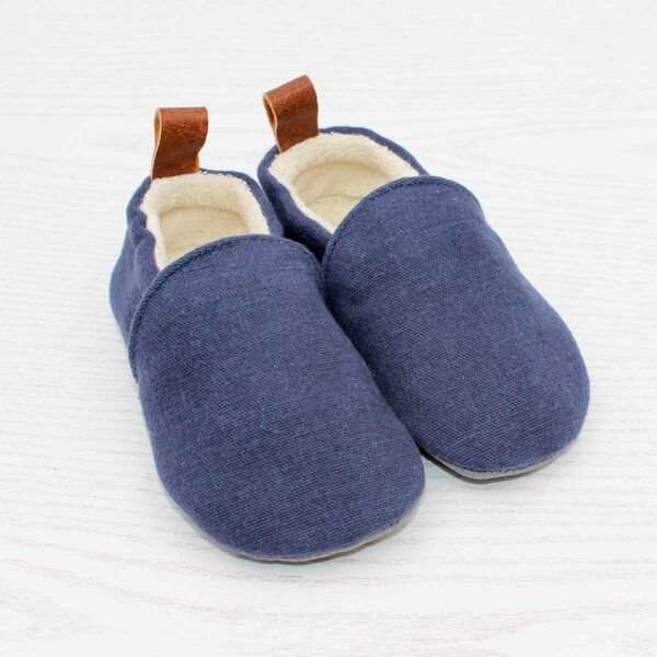 Pololo Barfuß-Hausschuh aus Baumwolle (organic) vegan, Größen 18/19 - 30/31