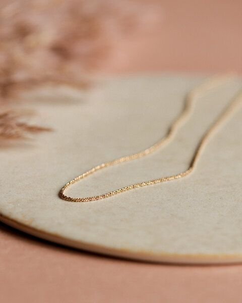 lille mus Kette 'Glitzer' 925 Silber / vergoldet