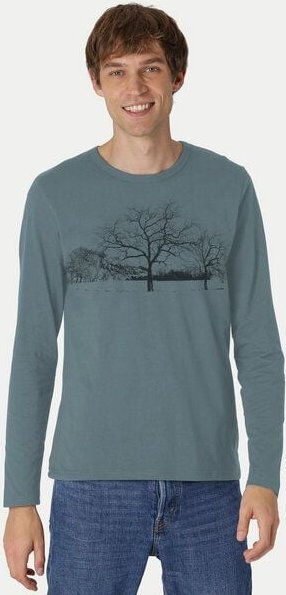 Peaces.bio - handbedruckte Biomode Herren Langarmshirt Landscape