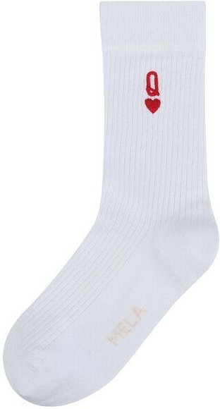 Gerippte Socken Stickerei 1er Pack | von MELA | Fairtrade & GOTS zertifiziert