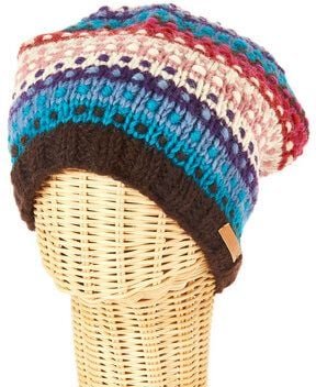 short'n'pietz Schurwollmütze bunt, handgestrickt