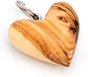 Olivenholz erleben Schlüsselanhänger HERZ aus Olivenholz