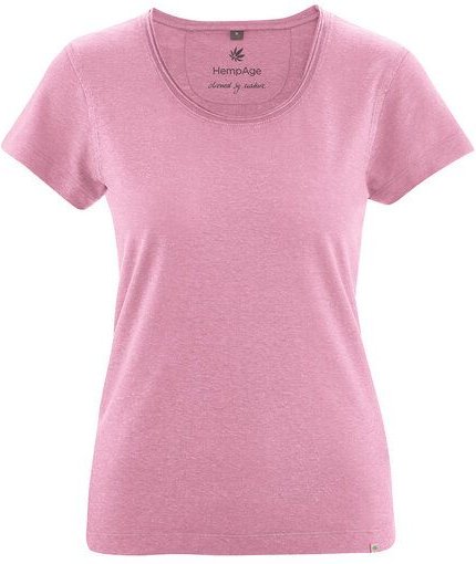 Thumbnail - HempAge Damen T-Shirt mit Rollsaum Hanf/Bio-Baumwolle