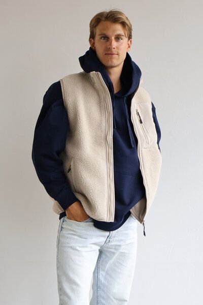 Kultgut New Recycling Generation - Kuschelige Sherpa Fleeceweste / With Love