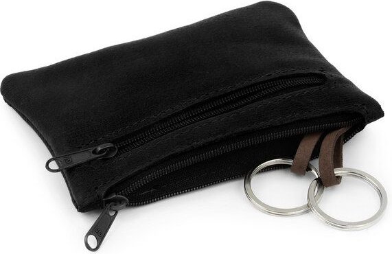 Simaru Schlüsseletui Schlüsseltasche aus Leder mit 2 Schlüsselringen und Extrafach (Groesse L)