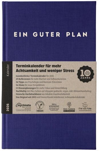 Ein guter Plan 2026 – Terminkalender für mehr Achtsamkeit und weniger Stress